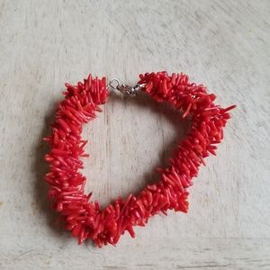 Red coral imitation bracelet